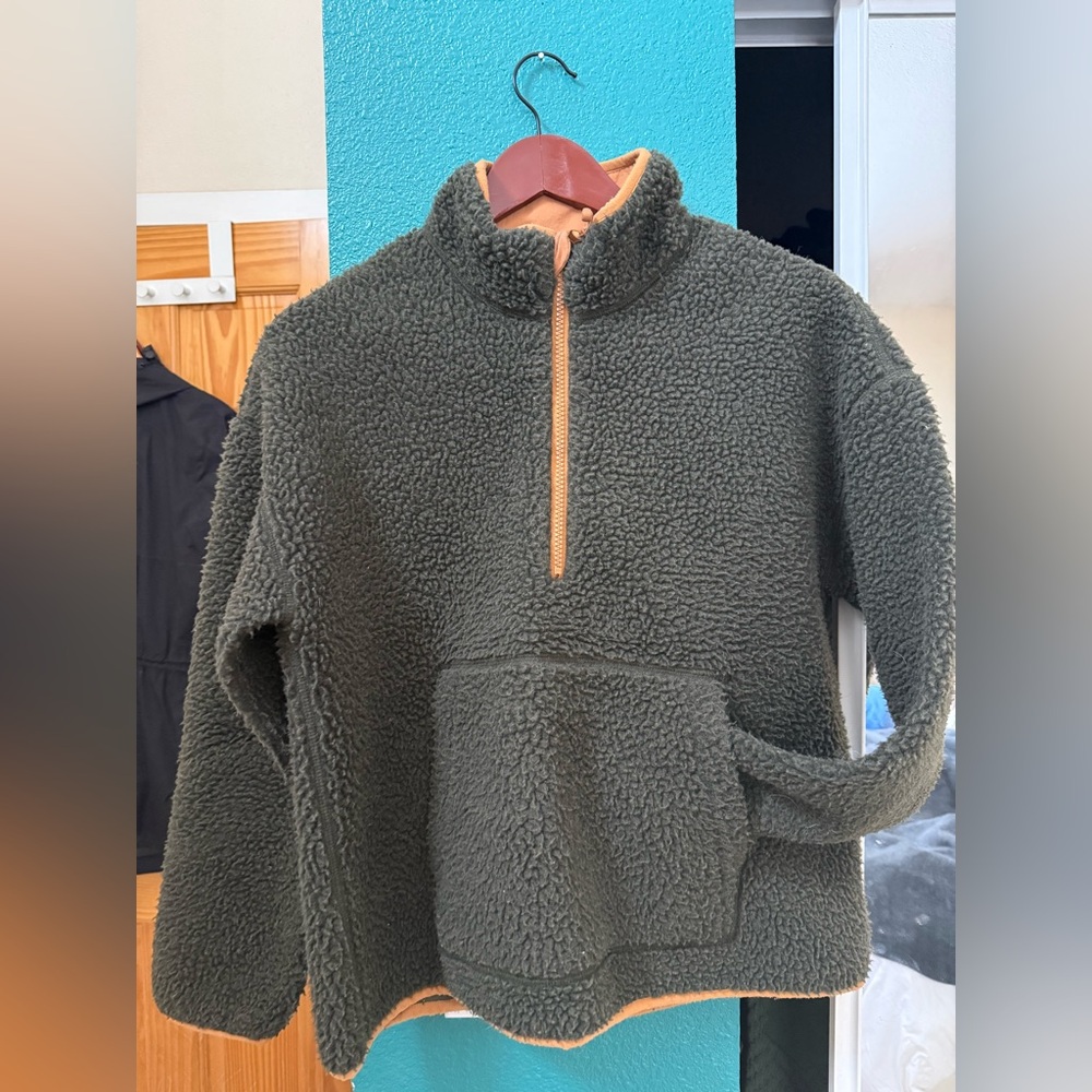 United By Blue - Olive Sherpa Pullover - Women’s Small